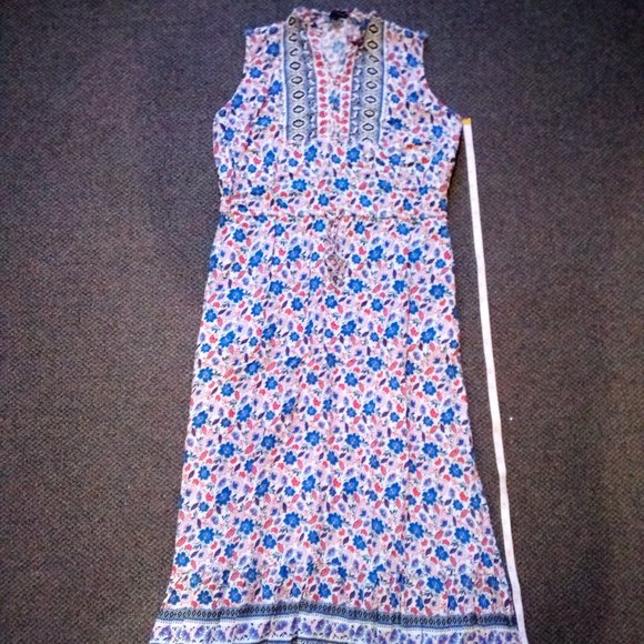 Talbots Dresses & Skirts - FINAL SALE Talbots Size 12 Red and Blue Floral Maxi Dress